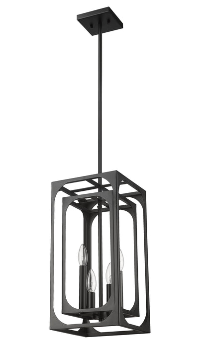 Chandelier Z-Lite 3038-4MB Matte Black Easton 4 Light Chandelier Z-Lite