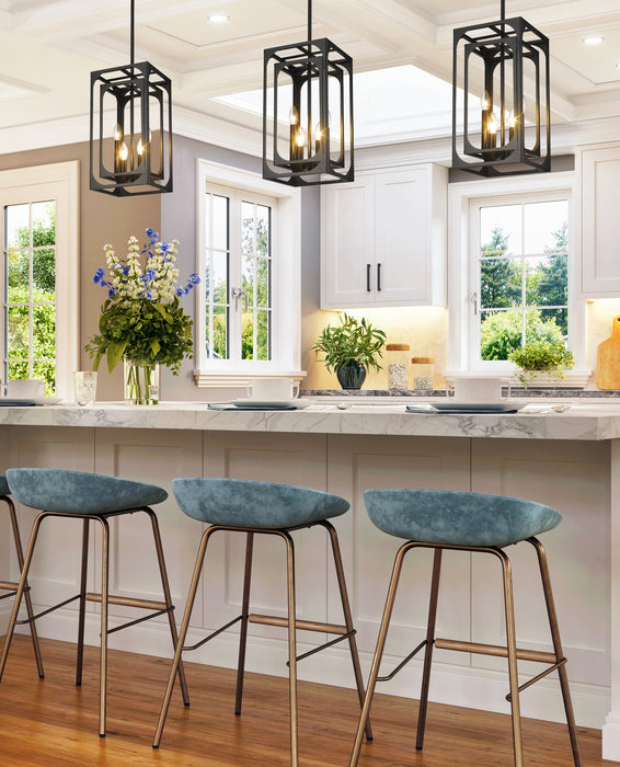 Chandelier Z-Lite 3038-4MB Matte Black Easton 4 Light Chandelier Z-Lite