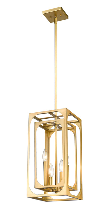 Chandelier Z-Lite 3038-4RB Rubbed Brass Easton 4 Light Chandelier Z-Lite