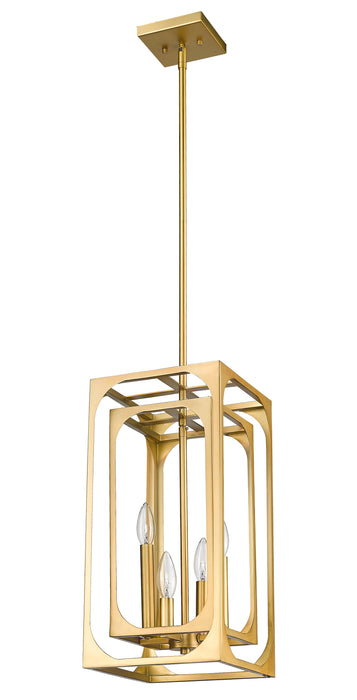 Chandelier Z-Lite 3038-4RB Rubbed Brass Easton 4 Light Chandelier Z-Lite