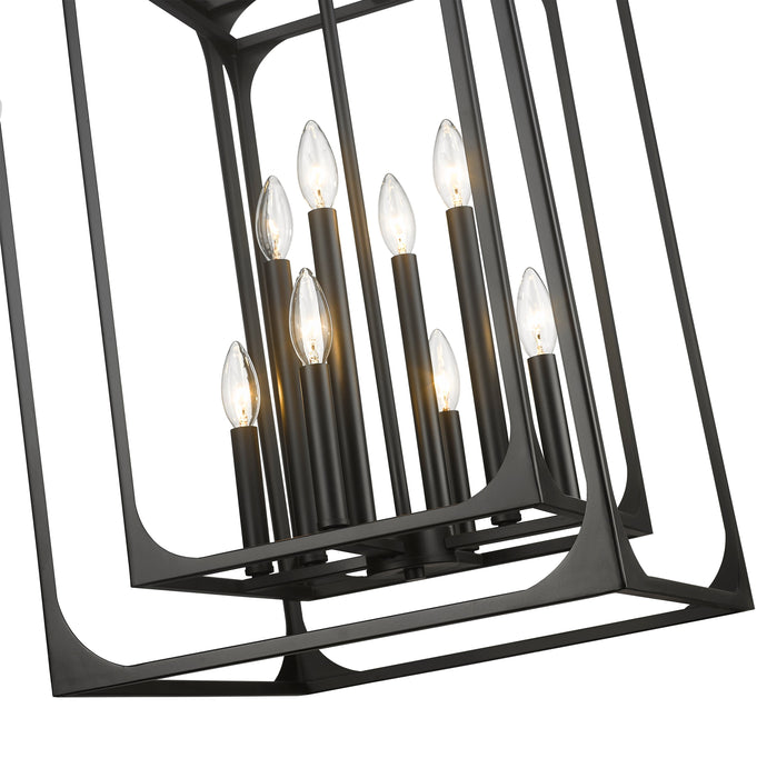 Chandelier Z-Lite 3038-8MB Matte Black Easton 8 Light Chandelier Z-Lite