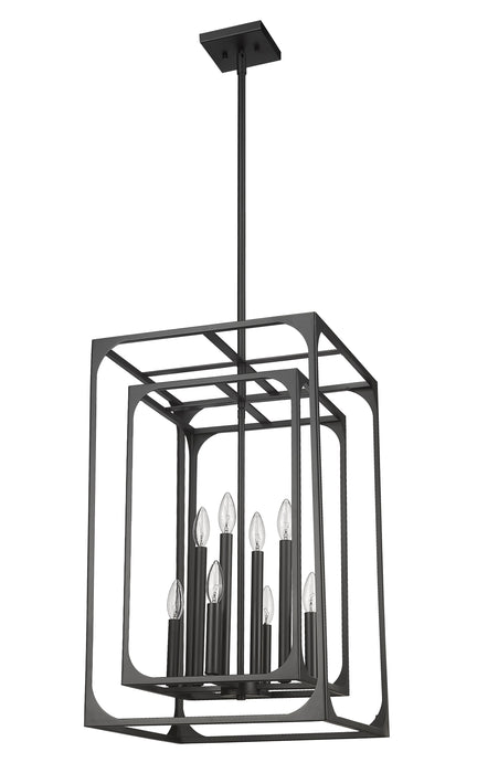 Chandelier Z-Lite 3038-8MB Matte Black Easton 8 Light Chandelier Z-Lite