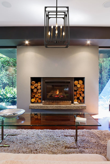 Chandelier Z-Lite 3038-8MB Matte Black Easton 8 Light Chandelier Z-Lite