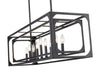 Linear Chandelier Z-Lite 3038-9L-MB Matte Black Easton 9 Light Linear Chandelier Z-Lite