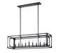 Linear Chandelier Z-Lite 3038-9L-MB Matte Black Easton 9 Light Linear Chandelier Z-Lite