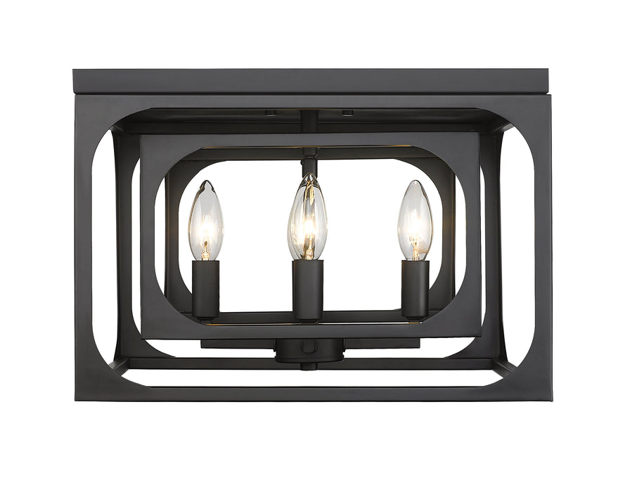 Flush Mount Z-Lite 3038F-MB Matte Black Easton 4 Light Flush Mount Z-Lite