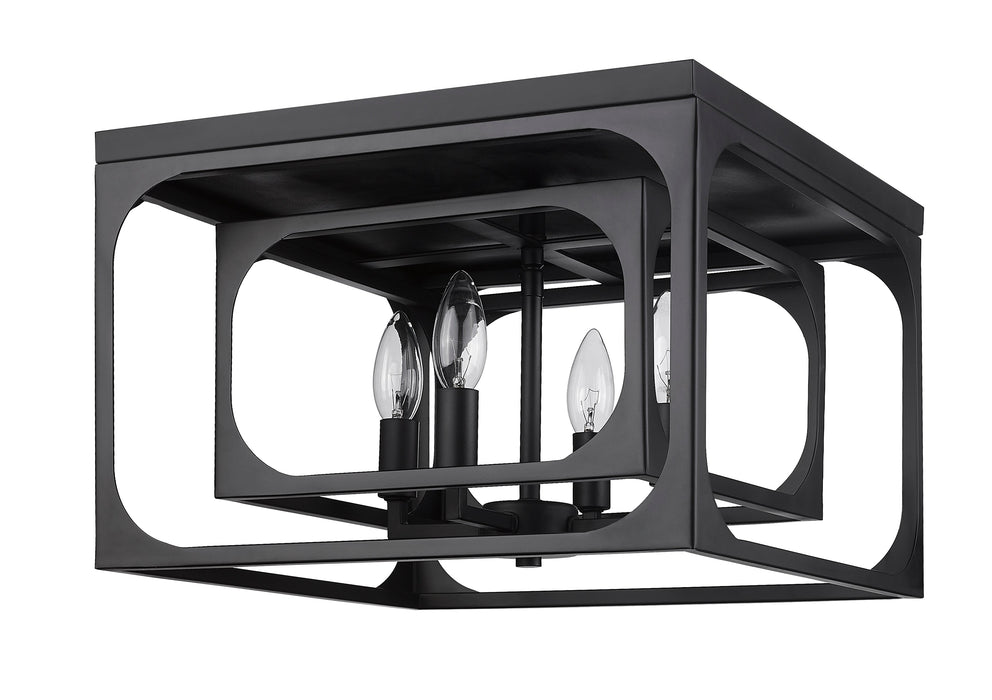 Flush Mount Z-Lite 3038F-MB Matte Black Easton 4 Light Flush Mount Z-Lite