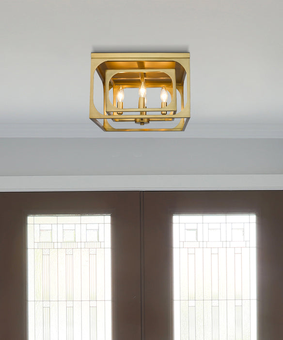 Flush Mount Z-Lite 3038F-RB Rubbed Brass Easton 4 Light Flush Mount Z-Lite