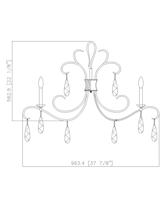 Chandelier Z-Lite 3039-38GG Gilded Gold Amara 5 Light Chandelier Z-Lite