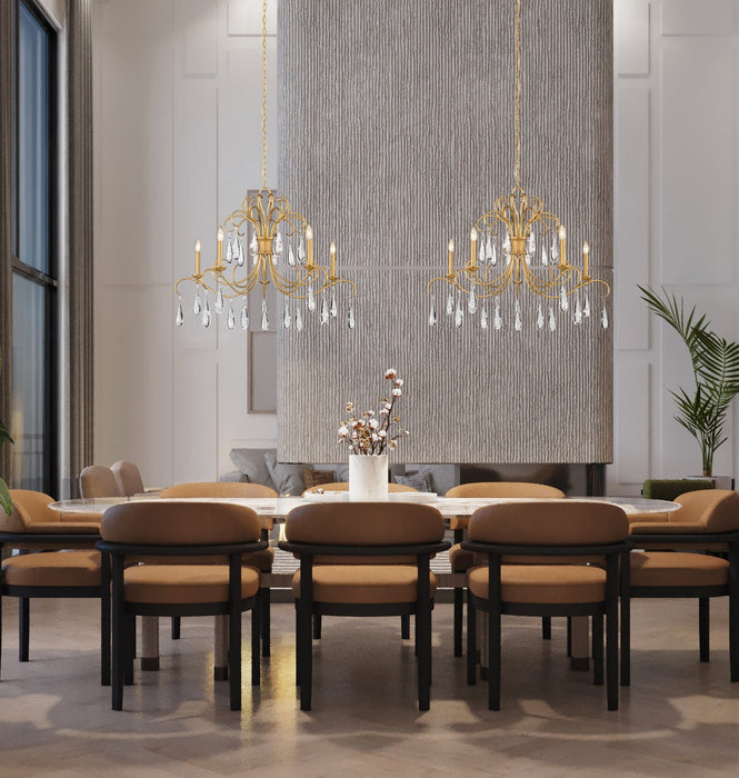 Chandelier Z-Lite 3039-38GG Gilded Gold Amara 5 Light Chandelier Z-Lite