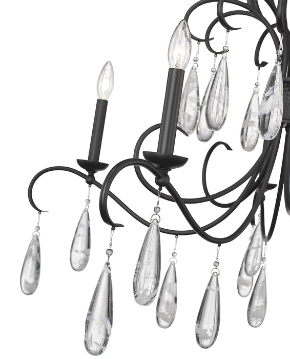 Chandelier Z-Lite 3039-38MB Matte Black Amara 5 Light Chandelier Z-Lite