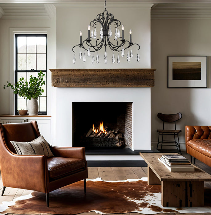 Chandelier Z-Lite 3039-38MB Matte Black Amara 5 Light Chandelier Z-Lite