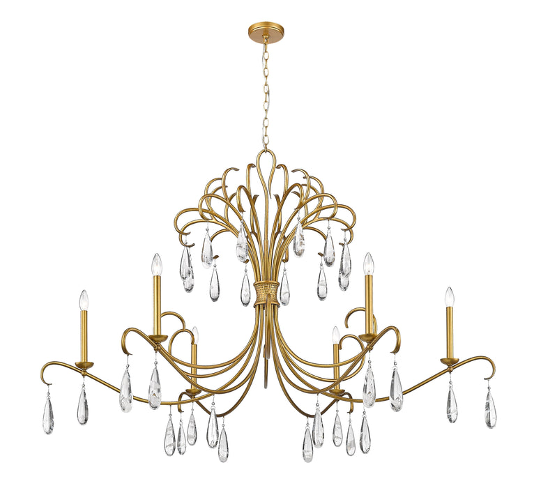 Chandelier Z-Lite 3039-59GG Gilded Gold Amara 6 Light Chandelier Z-Lite