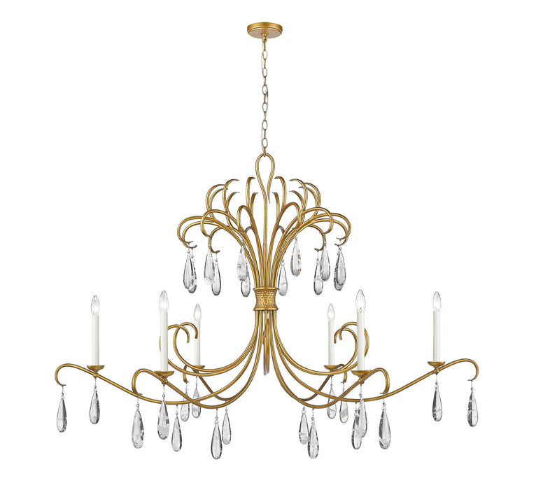Chandelier Z-Lite 3039-59GG Gilded Gold Amara 6 Light Chandelier Z-Lite