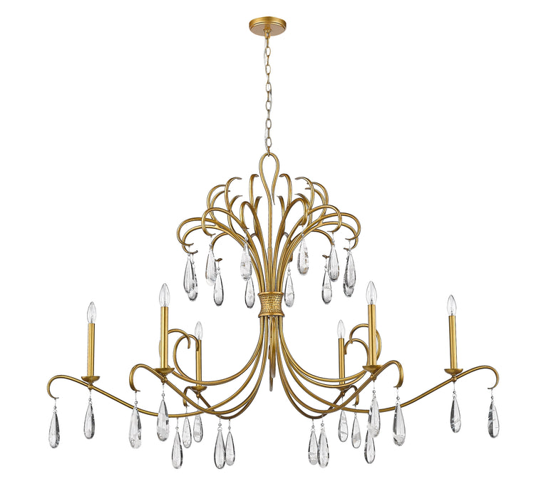 Chandelier Z-Lite 3039-59GG Gilded Gold Amara 6 Light Chandelier Z-Lite