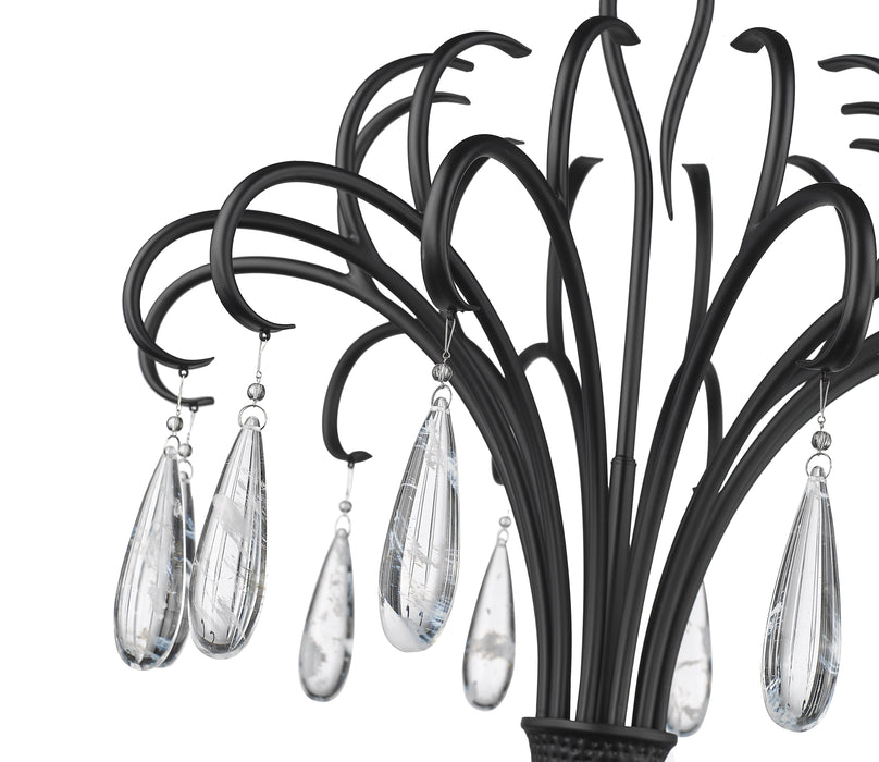 Chandelier Z-Lite 3039-59MB Matte Black Amara 6 Light Chandelier Z-Lite