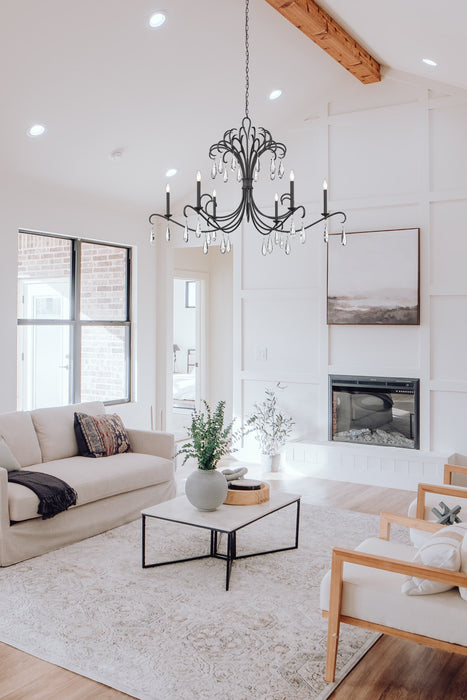 Chandelier Z-Lite 3039-59MB Matte Black Amara 6 Light Chandelier Z-Lite