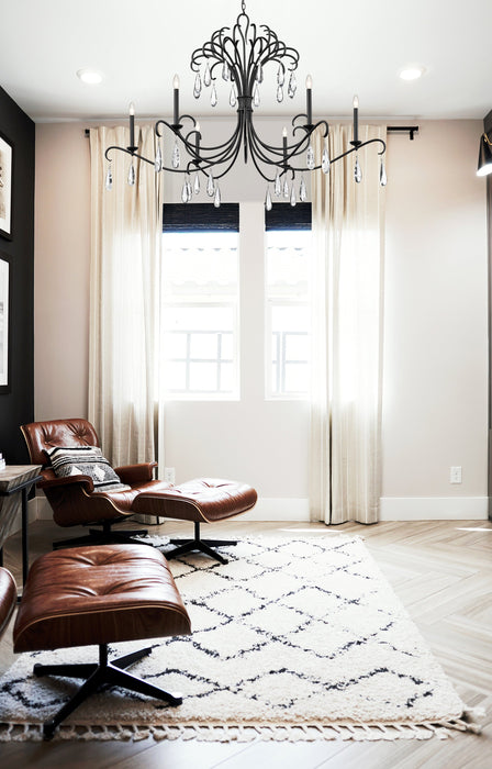 Chandelier Z-Lite 3039-59MB Matte Black Amara 6 Light Chandelier Z-Lite