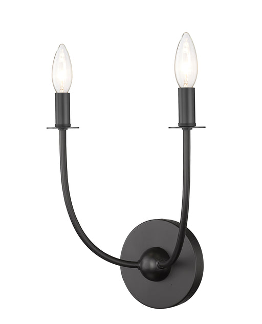 Wall Sconce Z-Lite 3040-2S-MB Matte Black Shannon 2 Light Wall Sconce Z-Lite