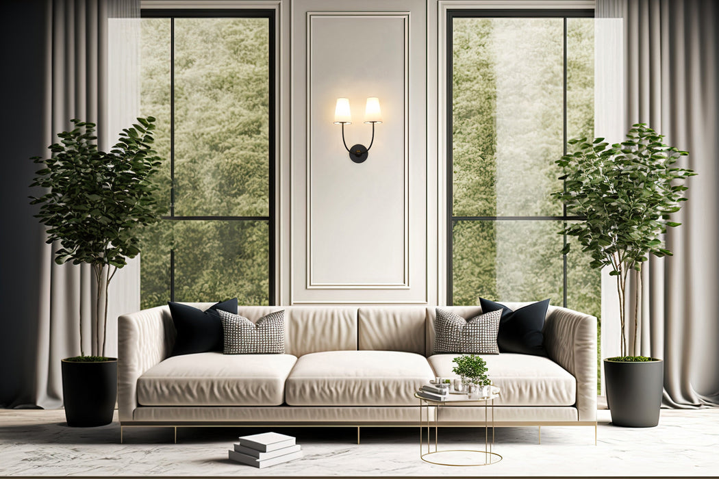 Wall Sconce Z-Lite 3040-2S-MB Matte Black Shannon 2 Light Wall Sconce Z-Lite