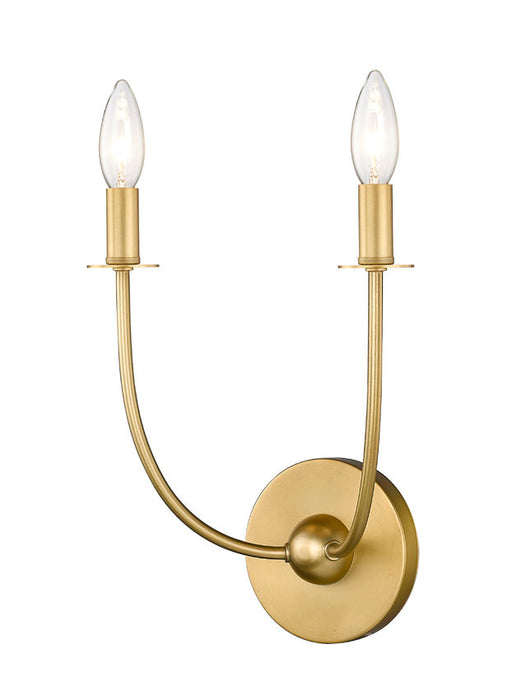 Z-Lite 3040-2S-RB Shannon 2 Light Shaded Wall Sconce in Rubbed Brass