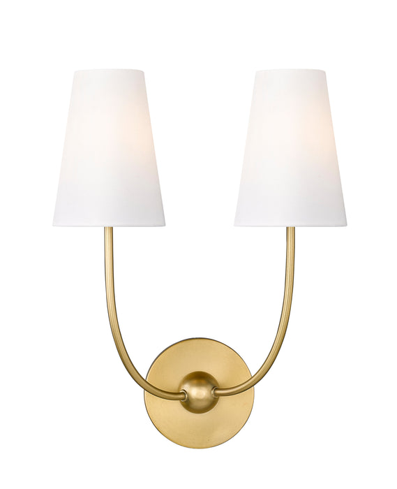 Wall Sconce Z-Lite 3040-2S-RB Rubbed Brass Shannon 2 Light Wall Sconce Z-Lite