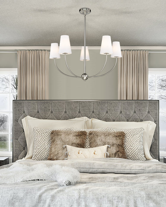 Chandelier Z-Lite 3040-32BN Brushed Nickel Shannon 5 Light Chandelier Z-Lite