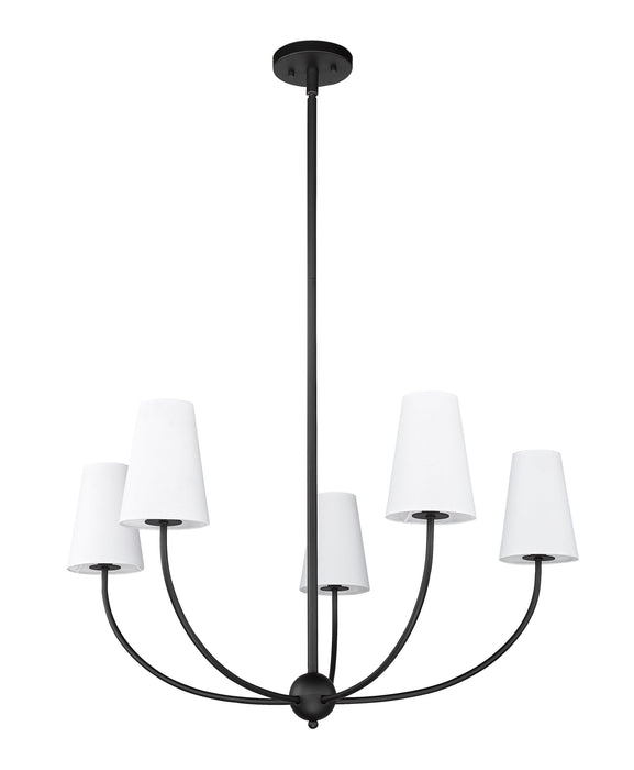 Chandelier Z-Lite 3040-32MB Matte Black Shannon 5 Light Chandelier Z-Lite