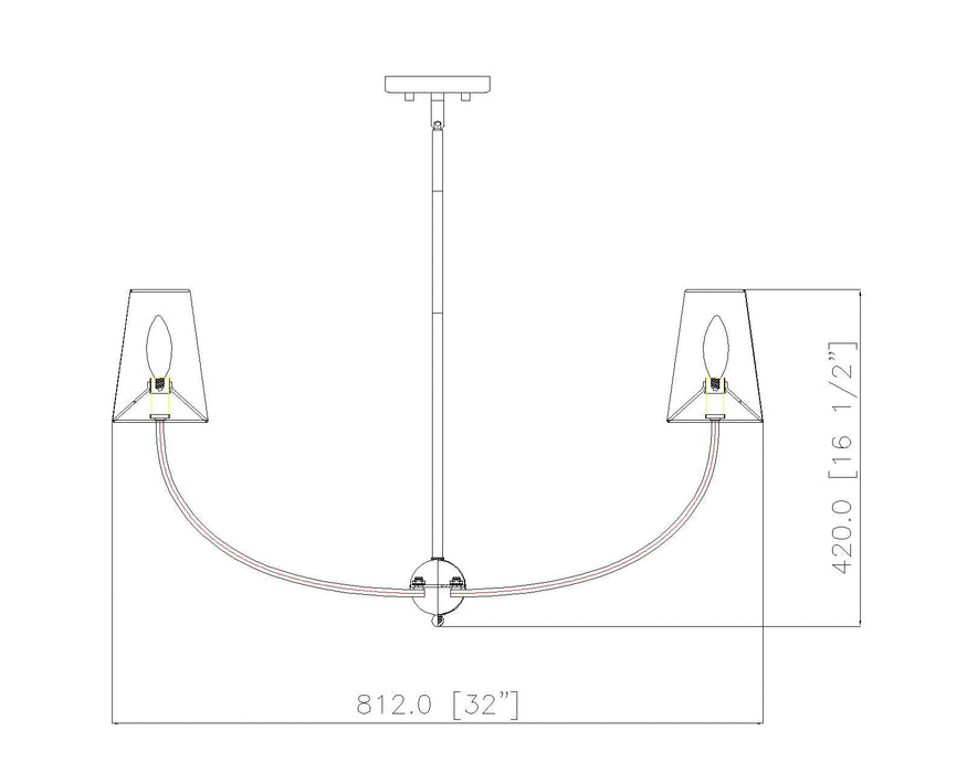 Chandelier Z-Lite 3040-32RB Rubbed Brass Shannon 5 Light Chandelier Z-Lite