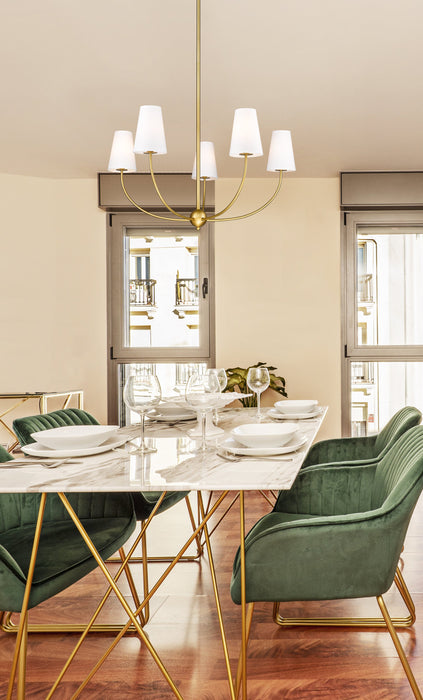 Chandelier Z-Lite 3040-32RB Rubbed Brass Shannon 5 Light Chandelier Z-Lite