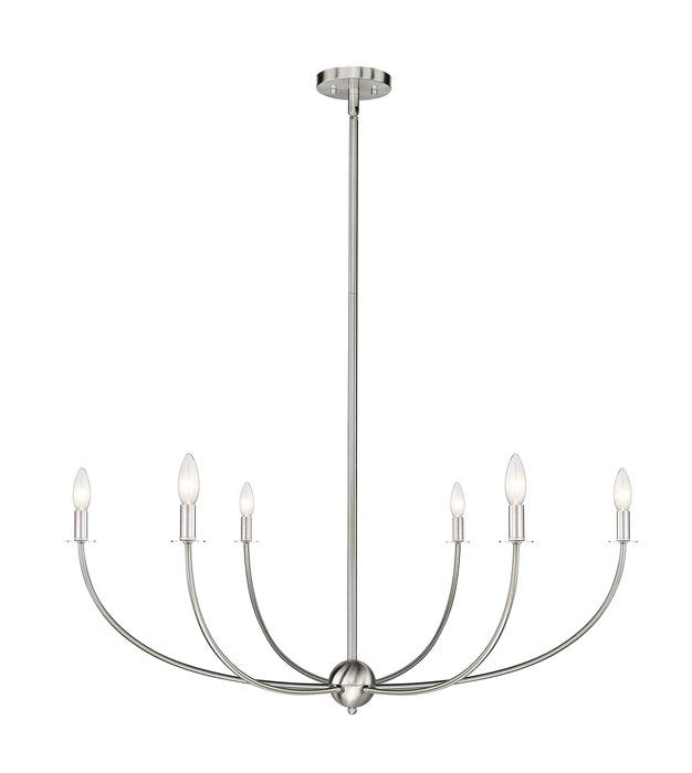 Chandelier Z-Lite 3040-42BN Brushed Nickel Shannon 6 Light Chandelier Z-Lite
