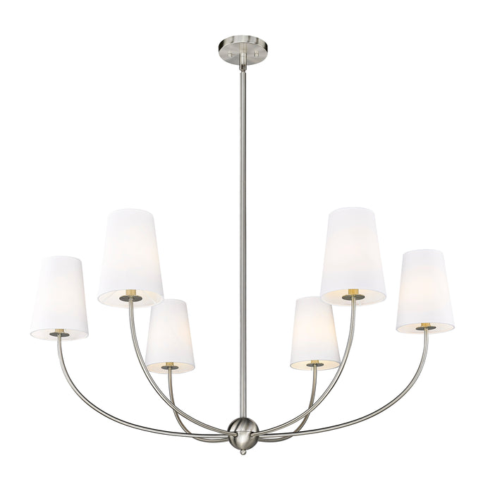 Chandelier Z-Lite 3040-42BN Brushed Nickel Shannon 6 Light Chandelier Z-Lite