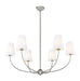 Chandelier Z-Lite 3040-42BN Brushed Nickel Shannon 6 Light Chandelier Z-Lite