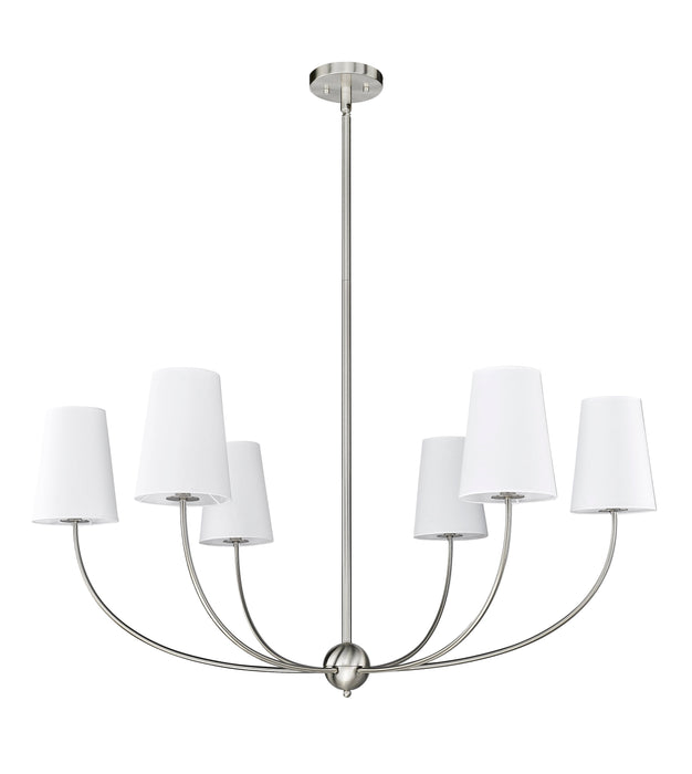Chandelier Z-Lite 3040-42BN Brushed Nickel Shannon 6 Light Chandelier Z-Lite