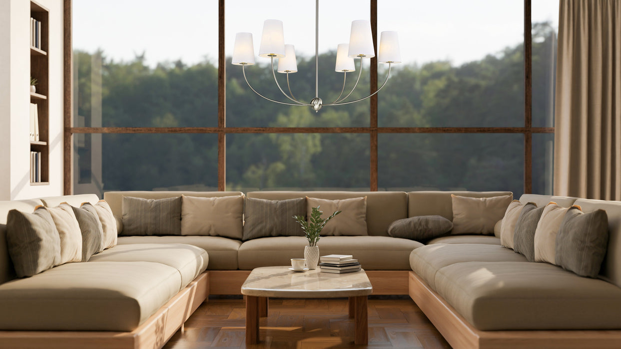 Chandelier Z-Lite 3040-42BN Brushed Nickel Shannon 6 Light Chandelier Z-Lite