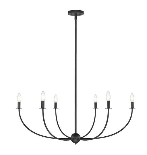 Chandelier Z-Lite 3040-42MB Matte Black Shannon 6 Light Chandelier Z-Lite