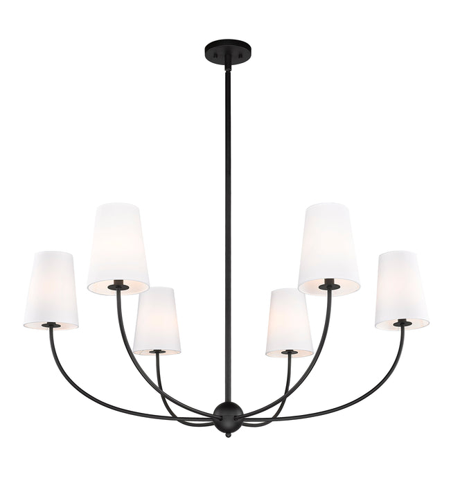 Chandelier Z-Lite 3040-42MB Matte Black Shannon 6 Light Chandelier Z-Lite