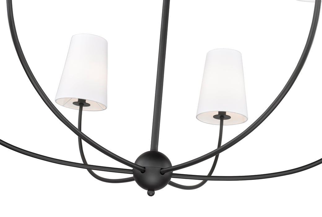 Chandelier Z-Lite 3040-42MB Matte Black Shannon 6 Light Chandelier Z-Lite