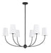 Chandelier Z-Lite 3040-42MB Matte Black Shannon 6 Light Chandelier Z-Lite