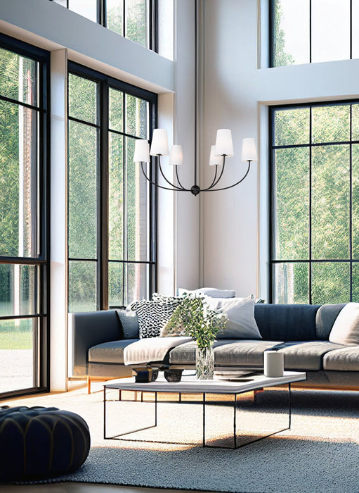 Chandelier Z-Lite 3040-42MB Matte Black Shannon 6 Light Chandelier Z-Lite