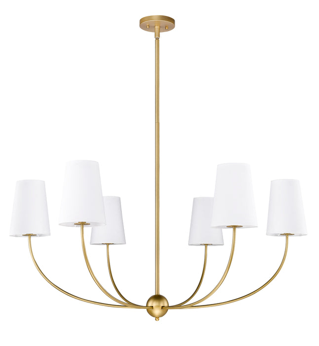 Chandelier Z-Lite 3040-42RB Rubbed Brass Shannon 6 Light Chandelier Z-Lite