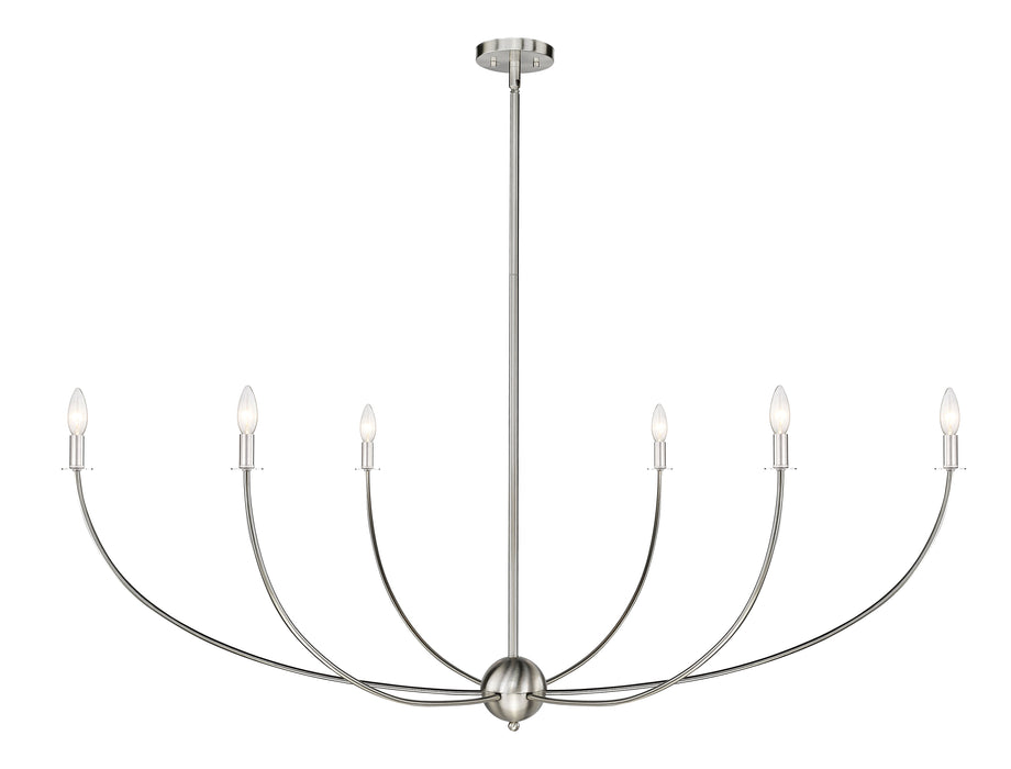 Chandelier Z-Lite 3040-62BN Brushed Nickel Shannon 6 Light Chandelier Z-Lite