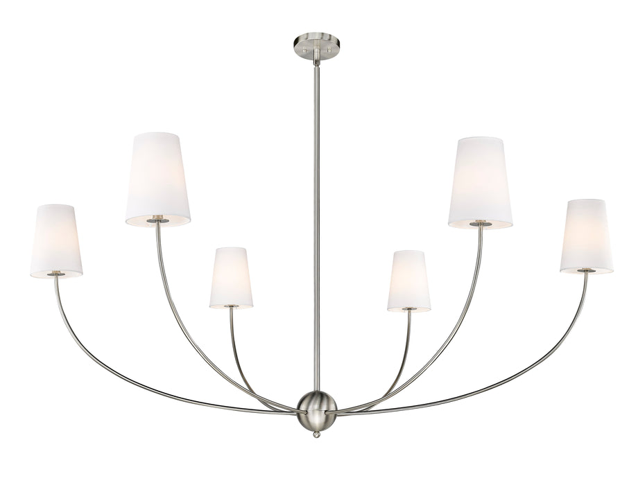 Chandelier Z-Lite 3040-62BN Brushed Nickel Shannon 6 Light Chandelier Z-Lite