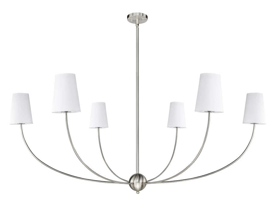 Chandelier Z-Lite 3040-62BN Brushed Nickel Shannon 6 Light Chandelier Z-Lite