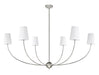 Chandelier Z-Lite 3040-62BN Brushed Nickel Shannon 6 Light Chandelier Z-Lite