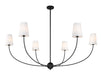 Chandelier Z-Lite 3040-62MB Matte Black Shannon 6 Light Chandelier Z-Lite