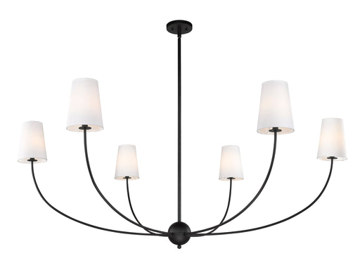 Chandelier Z-Lite 3040-62MB Matte Black Shannon 6 Light Chandelier Z-Lite
