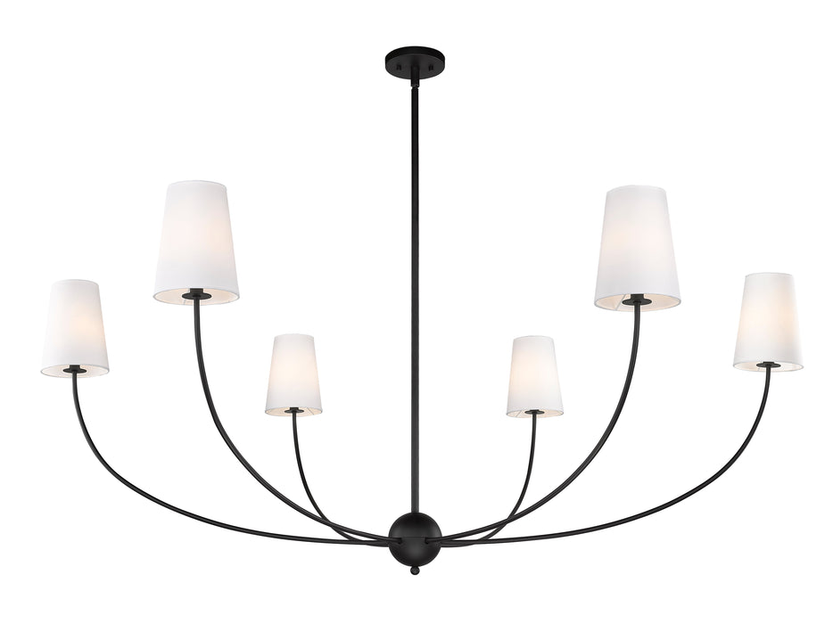 Chandelier Z-Lite 3040-62MB Matte Black Shannon 6 Light Chandelier Z-Lite