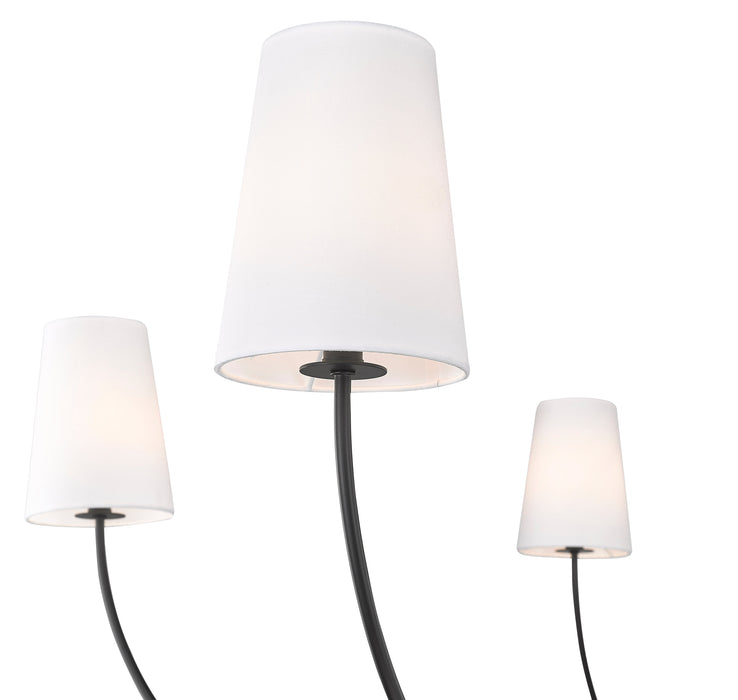 Chandelier Z-Lite 3040-62MB Matte Black Shannon 6 Light Chandelier Z-Lite