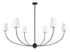 Chandelier Z-Lite 3040-62MB Matte Black Shannon 6 Light Chandelier Z-Lite